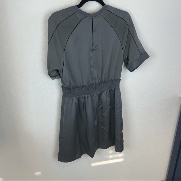 • Reiss • Myla Waisted Dress Midnight Meadow Grey - Picture 12 of 16